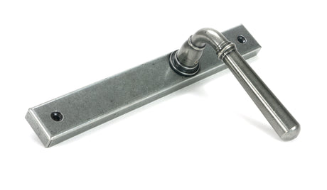 From The Anvil - Pewter Newbury Slimline Lever Espag. Latch Set | Sku. 46412 | Trade Door Handles.