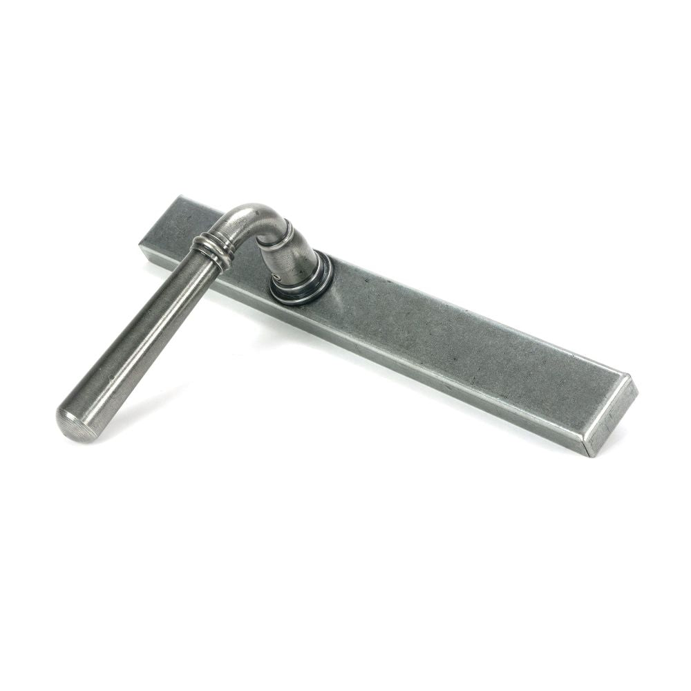 From The Anvil - Pewter Newbury Slimline Lever Espag. Latch Set | Sku. 46412 | Trade Door Handles.