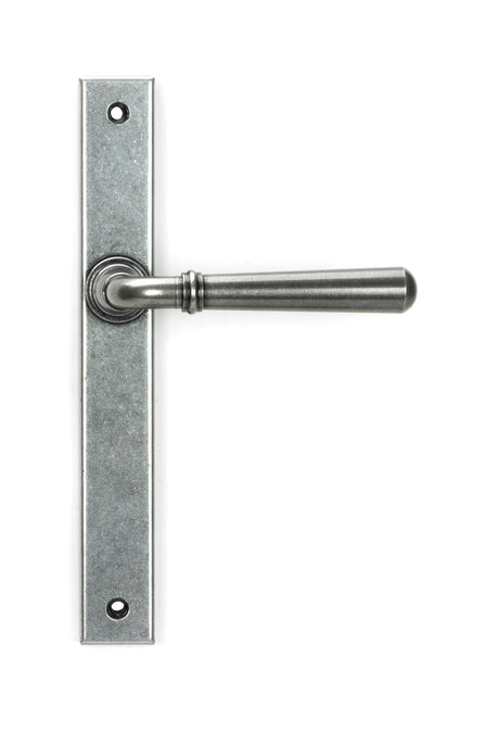 From The Anvil - Pewter Newbury Slimline Lever Espag. Latch Set | Sku. 46412 | Trade Door Handles.
