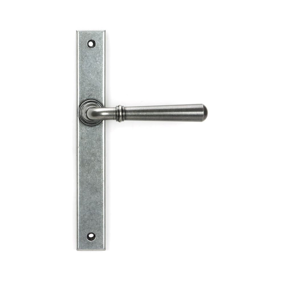 From The Anvil - Pewter Newbury Slimline Lever Espag. Latch Set | Sku. 46412 | Trade Door Handles.