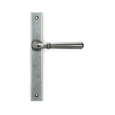 From The Anvil - Pewter Newbury Slimline Lever Espag. Latch Set | Sku. 46412 | Trade Door Handles.