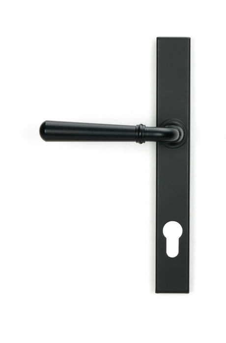 From The Anvil - Matt Black Newbury Slimline Lever Espag. Lock Set | Sku. 46413 | Trade Door Handles.