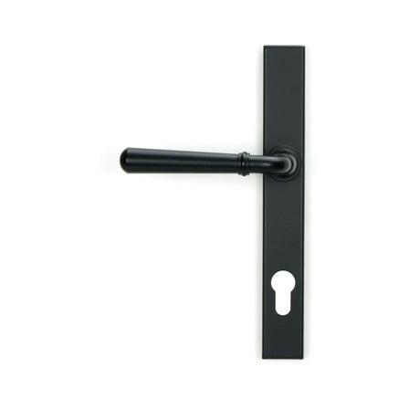 From The Anvil - Matt Black Newbury Slimline Lever Espag. Lock Set | Sku. 46413 | Trade Door Handles.