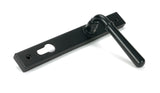 From The Anvil - Matt Black Newbury Slimline Lever Espag. Lock Set | Sku. 46413 | Trade Door Handles.