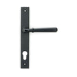 From The Anvil - Matt Black Newbury Slimline Lever Espag. Lock Set | Sku. 46413 | Trade Door Handles.