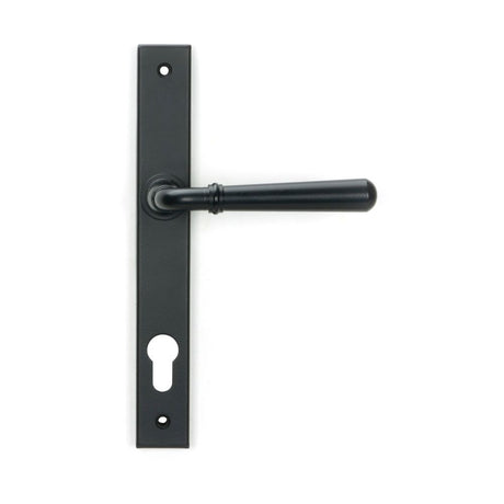 From The Anvil - Matt Black Newbury Slimline Lever Espag. Lock Set | Sku. 46413 | Trade Door Handles.