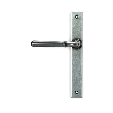 From The Anvil - Pewter Newbury Slimline Lever Espag. Lock Set | Sku. 46414 | Trade Door Handles.