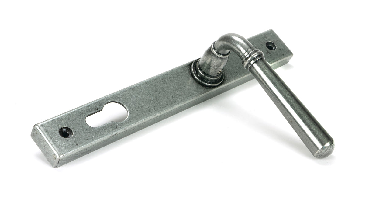 From The Anvil - Pewter Newbury Slimline Lever Espag. Lock Set | Sku. 46414 | Trade Door Handles.