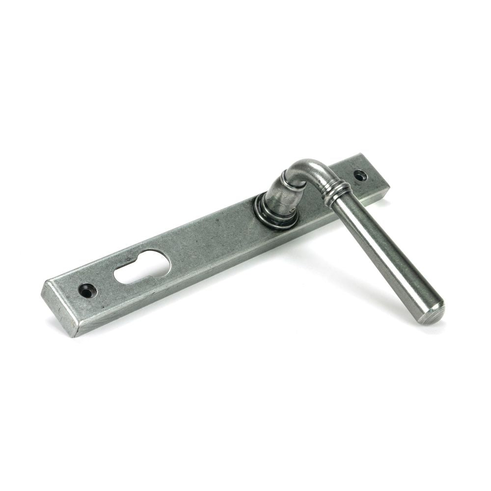 From The Anvil - Pewter Newbury Slimline Lever Espag. Lock Set | Sku. 46414 | Trade Door Handles.