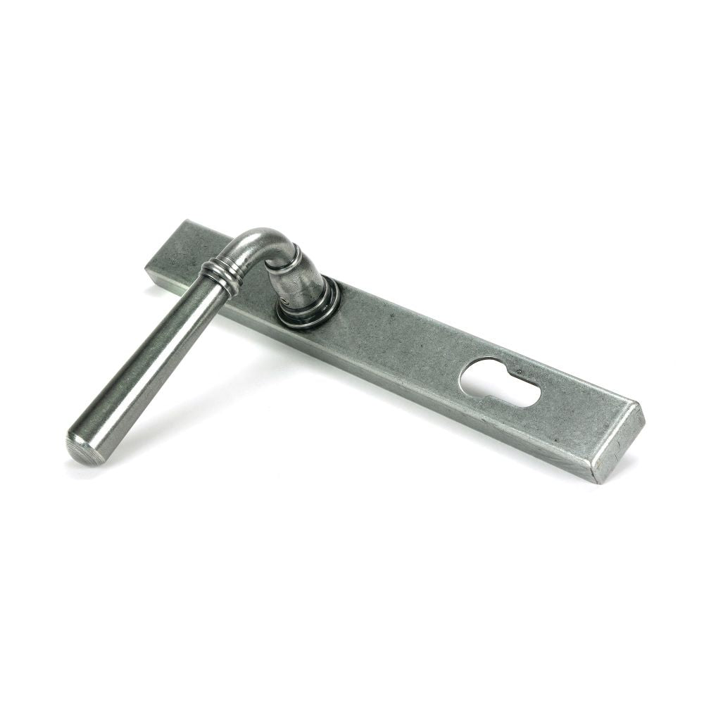 From The Anvil - Pewter Newbury Slimline Lever Espag. Lock Set | Sku. 46414 | Trade Door Handles.