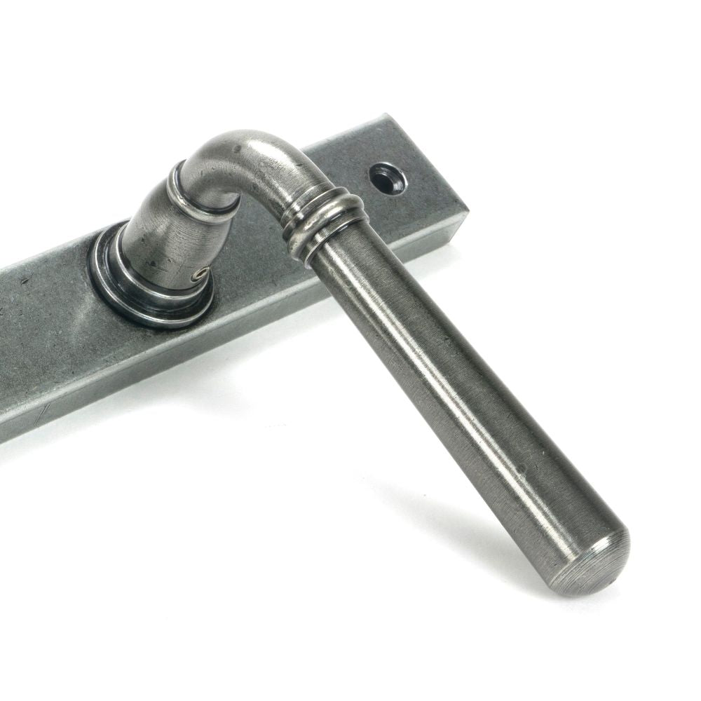 From The Anvil - Pewter Newbury Slimline Lever Espag. Lock Set | Sku. 46414 | Trade Door Handles.