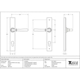 From The Anvil - Pewter Newbury Slimline Lever Espag. Lock Set | Sku. 46414 | Trade Door Handles.
