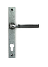 From The Anvil - Pewter Newbury Slimline Lever Espag. Lock Set | Sku. 46414 | Trade Door Handles.
