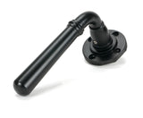 From The Anvil - Matt Black Newbury Lever on Rose Set (Plain) | Sku. 46459 | Trade Door Handles.