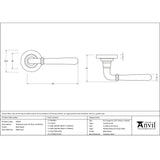 From The Anvil - Matt Black Newbury Lever on Rose Set (Plain) | Sku. 46459 | Trade Door Handles.