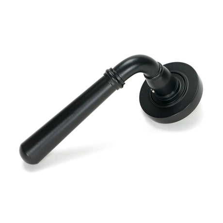 From The Anvil - Matt Black Newbury Lever on Rose Set (Plain) | Sku. 46459 | Trade Door Handles.