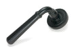 From The Anvil - Matt Black Newbury Lever on Rose Set (Art Deco) | Sku. 46460 | Trade Door Handles.