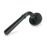 From The Anvil - Matt Black Newbury Lever on Rose Set (Art Deco) | Sku. 46460 | Trade Door Handles.