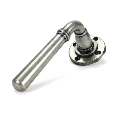 From The Anvil - Pewter Newbury Lever on Rose Set (Plain) | Sku. 46463 | Trade Door Handles.