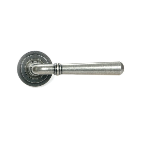 From The Anvil - Pewter Newbury Lever on Rose Set (Art Deco) | Sku. 46464 | Trade Door Handles.