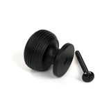 From The Anvil - Matt Black Beehive Cabinet Knob 30mm | Sku. 46466 | Trade Door Handles.
