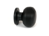 From The Anvil - Matt Black Beehive Cabinet Knob 30mm | Sku. 46466 | Trade Door Handles.