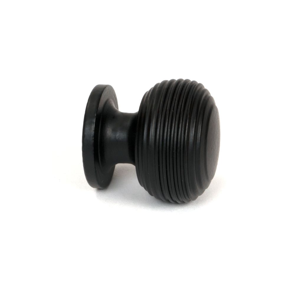 From The Anvil - Matt Black Beehive Cabinet Knob 30mm | Sku. 46466 | Trade Door Handles.