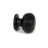 From The Anvil - Matt Black Beehive Cabinet Knob 30mm | Sku. 46466 | Trade Door Handles.