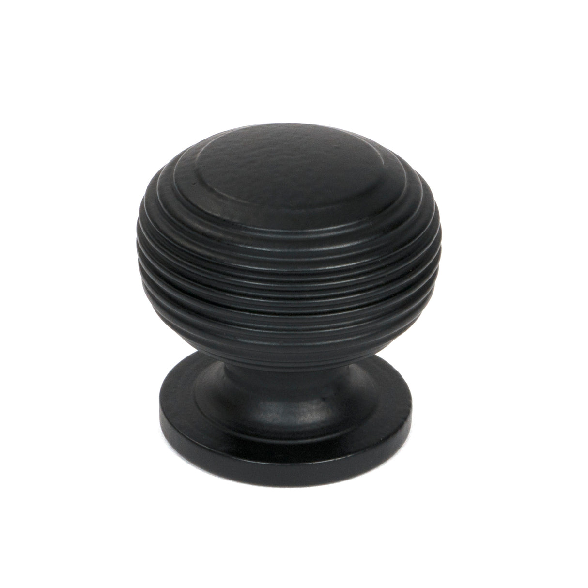 From The Anvil - Matt Black Beehive Cabinet Knob 30mm | Sku. 46466 | Trade Door Handles.