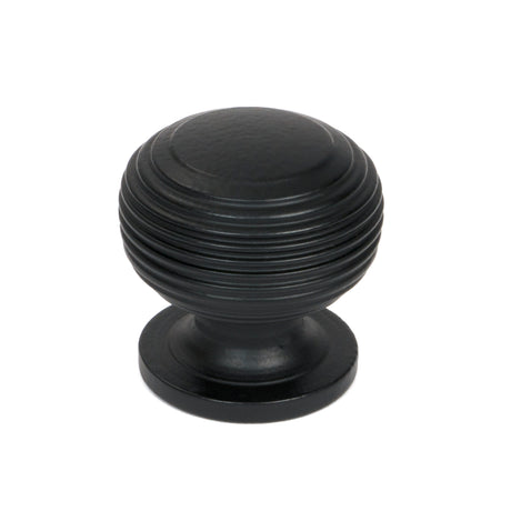 From The Anvil - Matt Black Beehive Cabinet Knob 30mm | Sku. 46466 | Trade Door Handles.