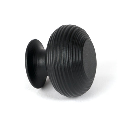 From The Anvil - Matt Black Beehive Cabinet Knob 40mm | Sku. 46468 | Trade Door Handles.