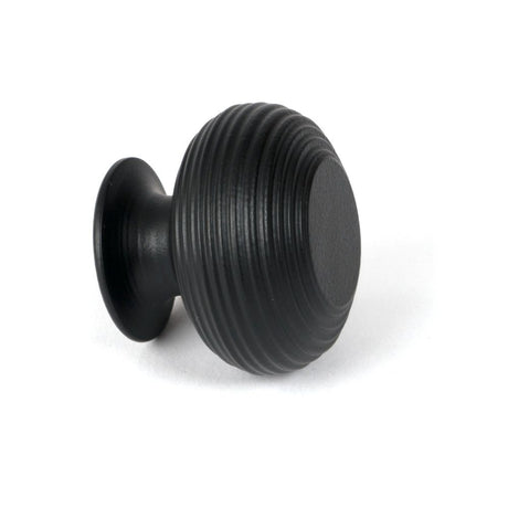 From The Anvil - Matt Black Beehive Cabinet Knob 40mm | Sku. 46468 | Trade Door Handles.