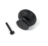 From The Anvil - Matt Black Beehive Cabinet Knob 40mm | Sku. 46468 | Trade Door Handles.