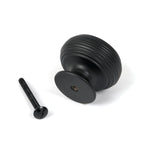 From The Anvil - Matt Black Beehive Cabinet Knob 40mm | Sku. 46468 | Trade Door Handles.