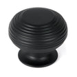 From The Anvil - Matt Black Beehive Cabinet Knob 40mm | Sku. 46468 | Trade Door Handles.