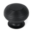 From The Anvil - Matt Black Beehive Cabinet Knob 40mm | Sku. 46468 | Trade Door Handles.