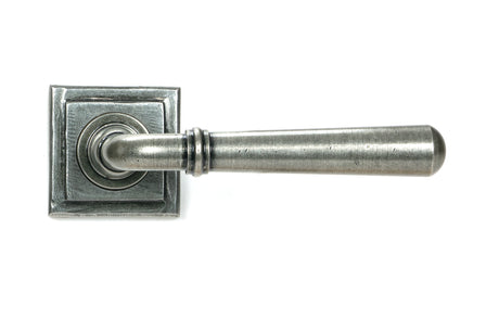 From The Anvil - Pewter Newbury Lever on Rose Set (Square) | Sku. 46470 | Trade Door Handles.
