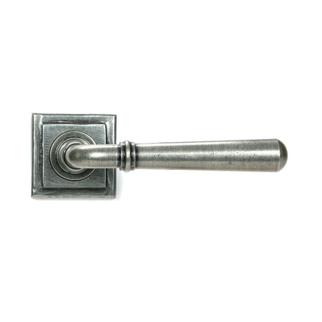 From The Anvil - Pewter Newbury Lever on Rose Set (Square) | Sku. 46470 | Trade Door Handles.
