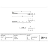 From The Anvil - Black 8" Hammered Newbury Stay | Sku. 46475 | Trade Door Handles.
