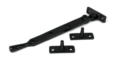 From The Anvil - Black 8" Hammered Newbury Stay | Sku. 46475 | Trade Door Handles.