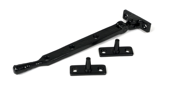 From The Anvil - Black 8" Hammered Newbury Stay | Sku. 46475 | Trade Door Handles.