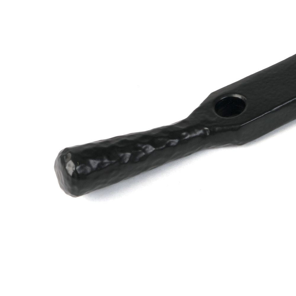 From The Anvil - Matt Black 8" Hammered Newbury Stay | Sku. 46476 | Trade Door Handles.