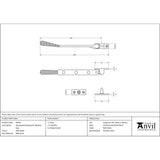 From The Anvil - Matt Black 8" Hammered Newbury Stay | Sku. 46476 | Trade Door Handles.