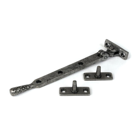 From The Anvil - Pewter 8" Hammered Newbury Stay | Sku. 46477 | Trade Door Handles.