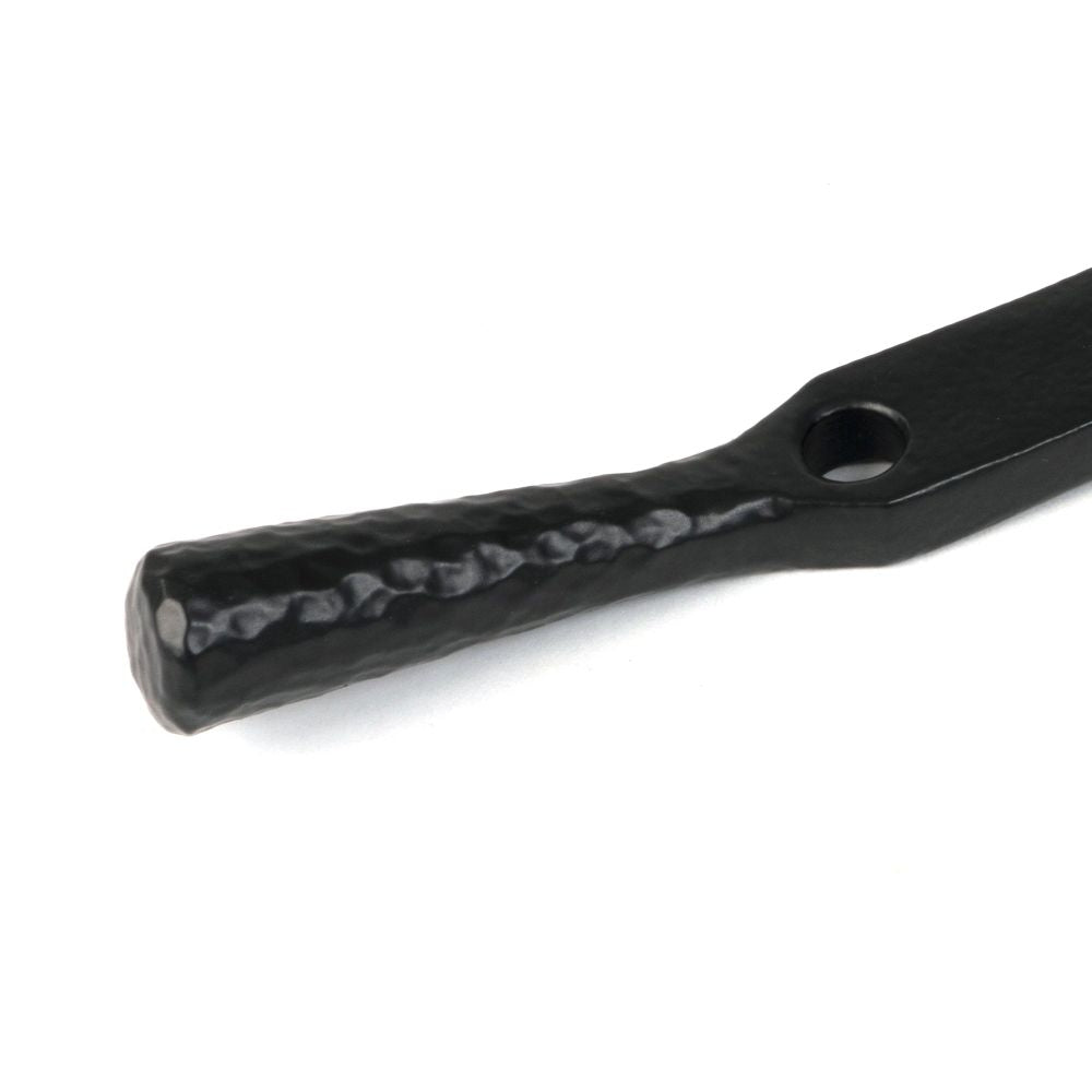 From The Anvil - Matt Black 10" Hammered Newbury Stay | Sku. 46479 | Trade Door Handles.