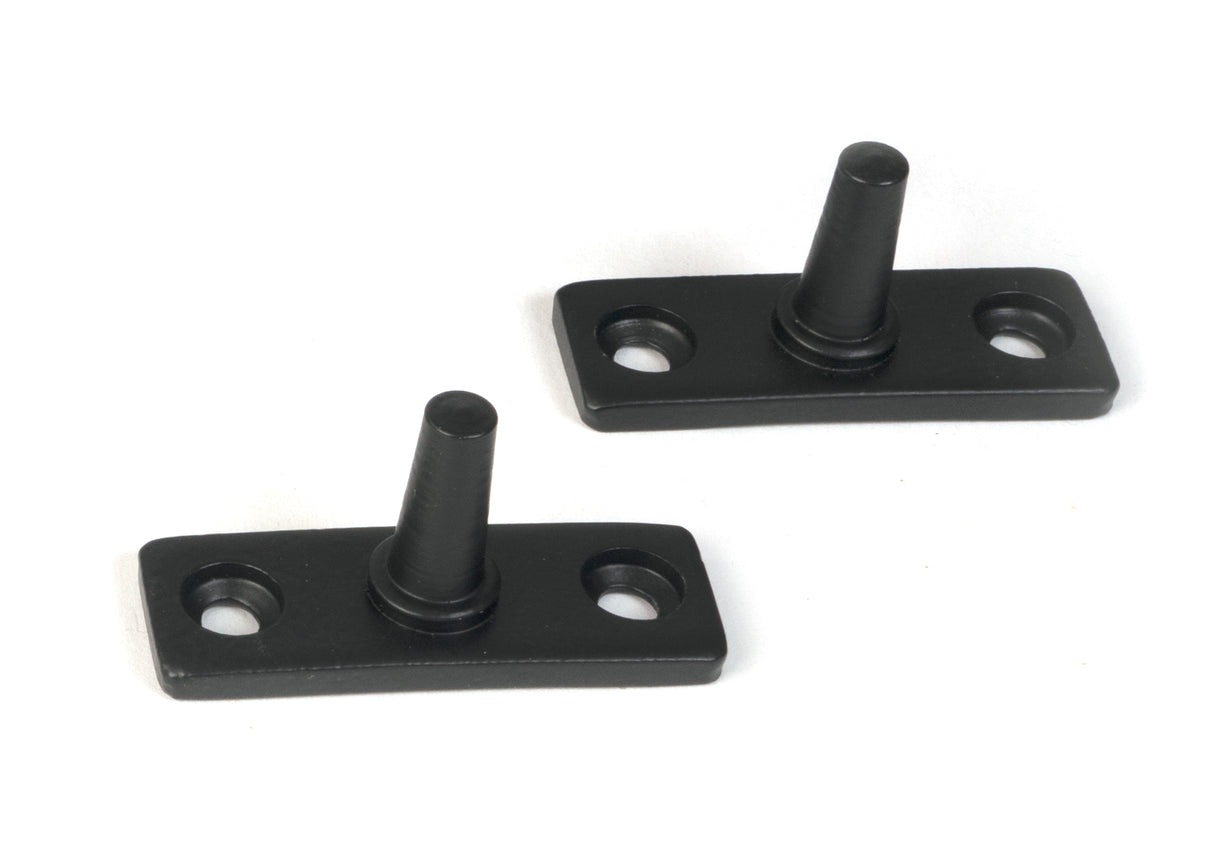 From The Anvil - Matt Black 10" Hammered Newbury Stay | Sku. 46479 | Trade Door Handles.