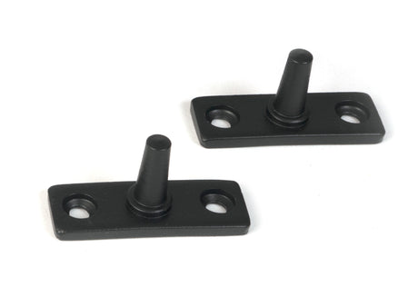 From The Anvil - Matt Black 10" Hammered Newbury Stay | Sku. 46479 | Trade Door Handles.