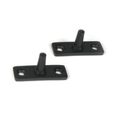 From The Anvil - Matt Black 10" Hammered Newbury Stay | Sku. 46479 | Trade Door Handles.