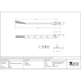 From The Anvil - Pewter 10" Hammered Newbury Stay | Sku. 46480 | Trade Door Handles.
