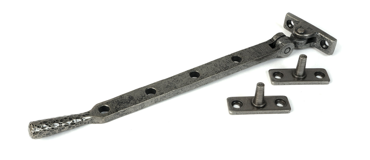 From The Anvil - Pewter 10" Hammered Newbury Stay | Sku. 46480 | Trade Door Handles.